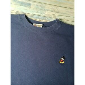 Walt Disney World Men's XXL Blue Tee Shirt Mickey Mouse 100% Cotton Short Sleeve